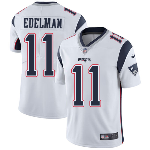 Nike Patriots #11 Julian Edelman White Men's Stitched NFL Vapor Untouchable Limited Jersey - Click Image to Close